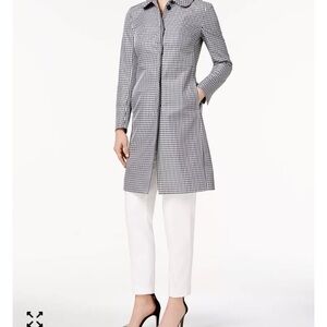 Anne Klein gingham coat
